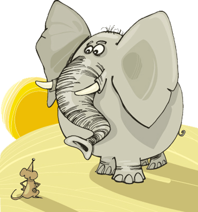 pohádka: Myš a slon